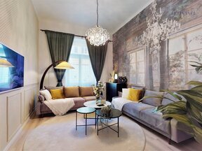 Pronájem reprezentativního, kompletně zařízeného luxusního bytu 2+1, 60 m2, Praha Vinohrady